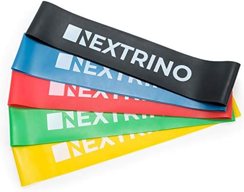 Nextrino pojasevi otpora petlje [Kompletni set od 5] mini bendovi za vježbanje za noge, glutene i više - sjajno za jogu,