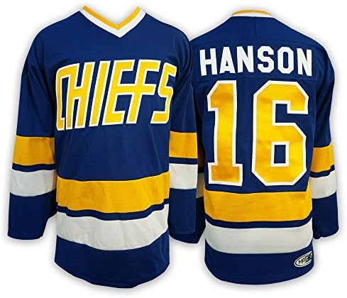 Mad Brothers 16 Hanson Charlestown Chiefs Slapshot Film Službeno licencirani hokejski dres napravljen u Kanadi