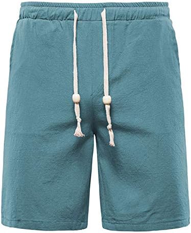 Meymia muške pamučne lanene kratke hlače, 2023. ljetni muškarci casual moda brza suha vrećaka izvlačenja radna odjeća kratka