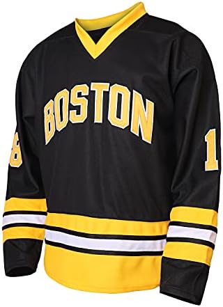 18 Happy Gilmore Hockey Jersey za muškarce, Boston Adam Sandler 1996 Film Ice Hockey Jersey Black S-3xl