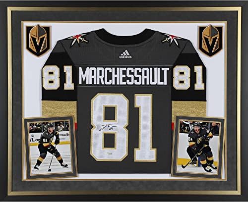 Jonathan Marchessault Vegas Golden Knights Deluxe uokviren autogramiranim crni adidas dres - Autographd NHL dresovi