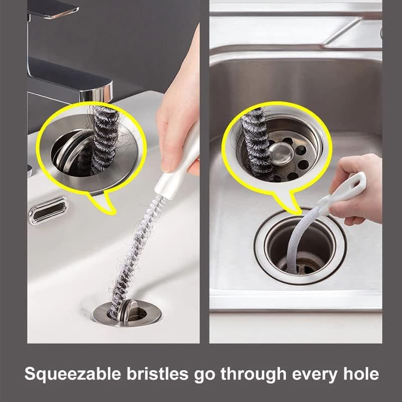 Četka za bageriranje cijevi za kosu U kupaonici četka za čišćenje odvoda odvodni čistač Fleksibilno sredstvo za čišćenje
