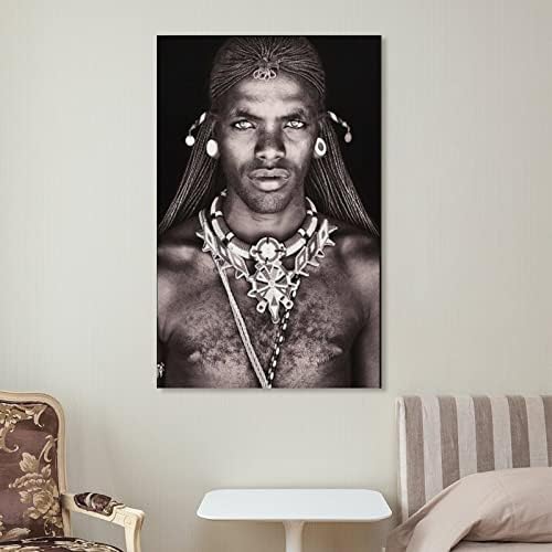 Afrički portret čovjek plemenski vintage lik plakata platna plakati Printins slika za spavaću sobu u spavaćoj sobi uredski