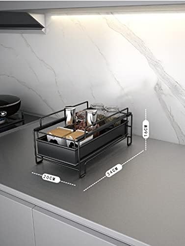 NC kuhinjski pult za pulf-up policama za začinjeni ormarići unutar višeslojnog polica za skladištenje sudopera 黑色 单层 单层 单层