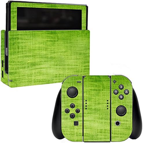 Mogryyskins Koža kompatibilna s Nintendo prekidačem omota naljepnica naljepnica Zelena tkanina