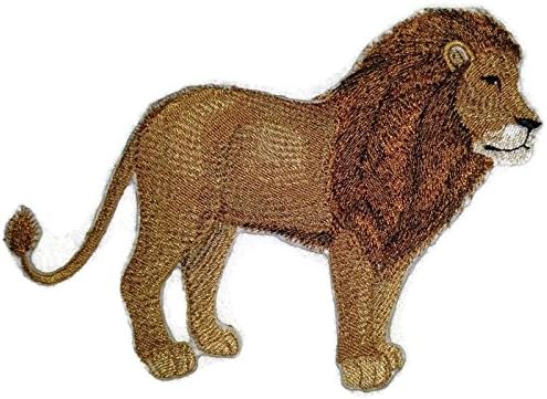Priroda tkana u nitima, nevjerojatno životinjsko kraljevstvo [Lion Portret] [Prilagođeni i jedinstveni] vezeni željezo ON/SEW