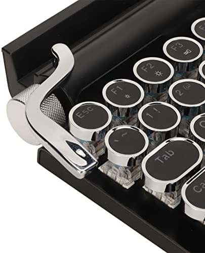 Retro mehanička igračka tipkovnica za pićući stroj za pisaće strojeve, 83 tipke bežične tipkovnice BT tipkovnica s metalnom