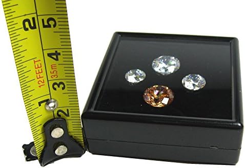 3 PCS od 5x5 cm crno gornje staklene kutije zaslon dragulj dijamant CZ kamena kovanica