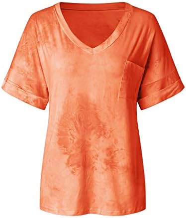 Majice za žene, modne Ležerne ljetne majice kratkih rukava Plus veličine, prozračne opuštene gradijentne majice četvrtastog