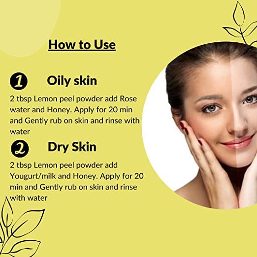 Puder od limunove korice za izbjeljivanje kože lica i njegu kose| 227G