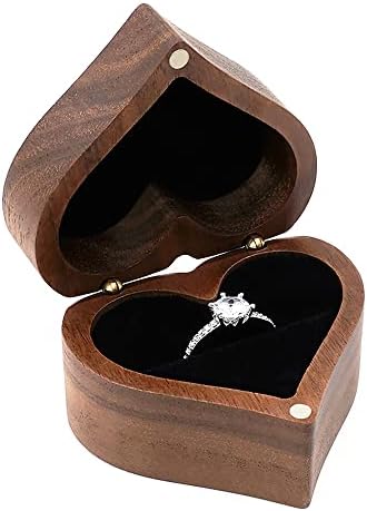 12 kom kutija za prstenje u obliku srca drvena prazna kutija kutija s magnetskim retro nakitom Drvena kutija za pohranu nakita
