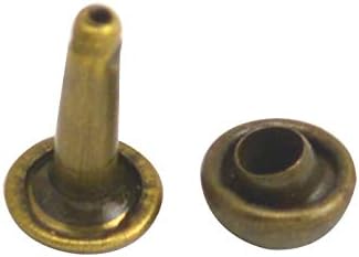 Wuuycoky brončana dvostruka kapka gljiva za zakovice metala kapica 6 mm i post 8 mm pakiranje od 200 setova