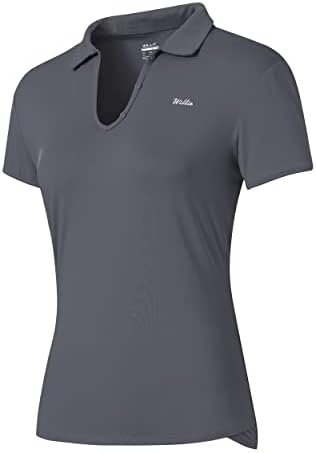 WILLIT ženske teniske košulje brze suhe košulje za golf polo majice Kratki rukavi Aktivni trening majice UPF 50+ TRUGE TOPS