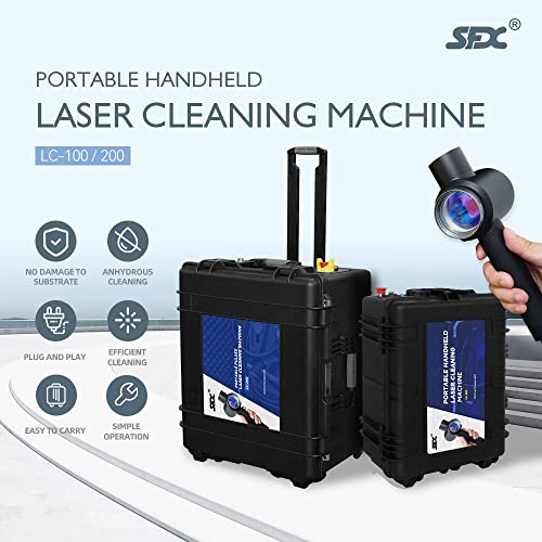 200W Pulsirani ručni vlaknasti laserski stroj za čišćenje industrijski prijenosni lasersko sredstvo za čišćenje hrđe/boje/grafiti/uklanjanje