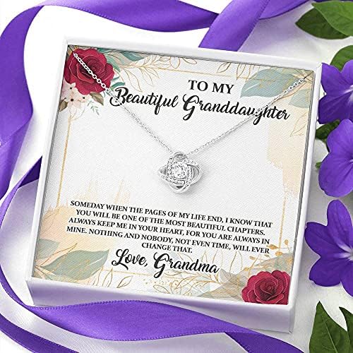 Mojoj prekrasnoj unuci bit ćete jedno od najljepših poglavlja Love Knot privjesak ogrlica Mahagoni Luksuzna kutija