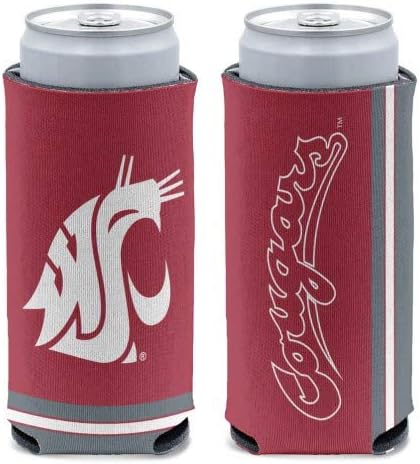 Wincraft NCAA Washington State Cougars Slim Can Cooler, Team Colors, jedna veličina