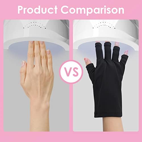 UV zaštitne rukavice, rukavice za manikuru s gelom, profesionalne zaštitne elastične rukavice bez prstiju, rukavice za njegu
