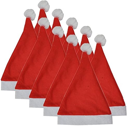 Uniseks Šeširi 10pcs Božićna zabava šešir Djeda Mraza crveni i za kostim Djeda Mraza