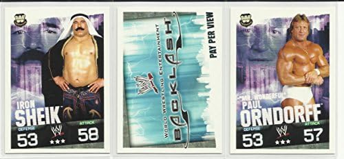 Tri Topps WWE Slam Attax evolucijske trgovačke kartice - Iron Sheik - Backlash - „Mr. Divno ”Paul Orndorff