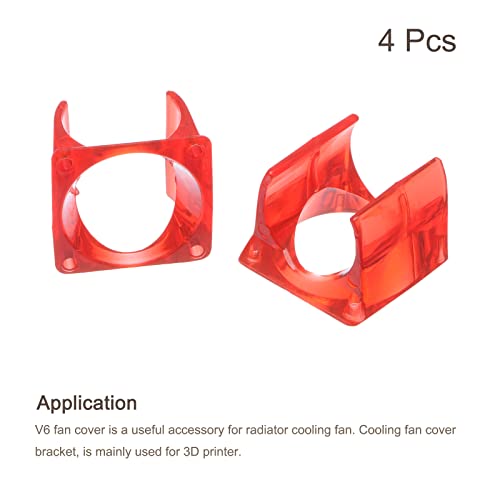 Meccanixity v6 poklopac ventilatora za hlađenje hladnjaka ventilator crveni za 3D pisač 4 paket