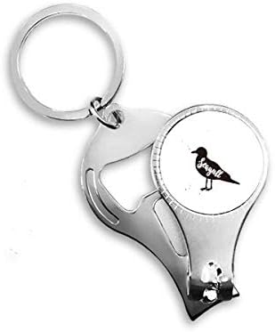 Galebal crno -bijele životinjske nokte za nokat ring ring za otvarač za otvarač boca za bočicu