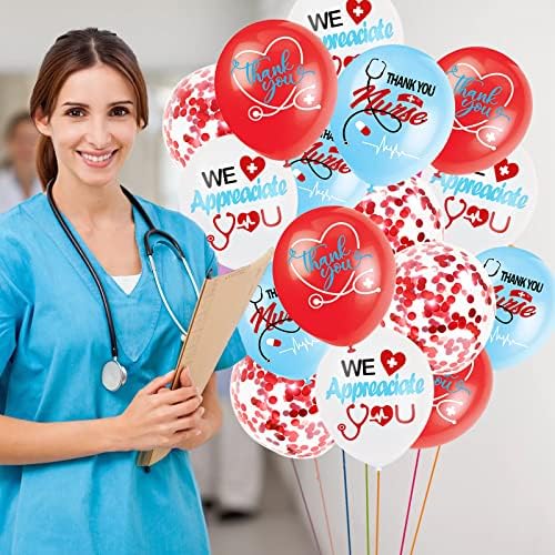 48 komada balona za nacionalni dan medicinskih sestara ukrasi za zabave - lateks baloni za maturu medicinske sestre, lateks