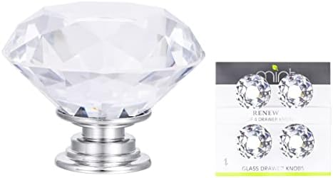 Pouzdani industrija Inc. Osnovni set od 4 ukrasnog dijamantskog monarha kristalno stakleni ručici vuče ormarići ormarići