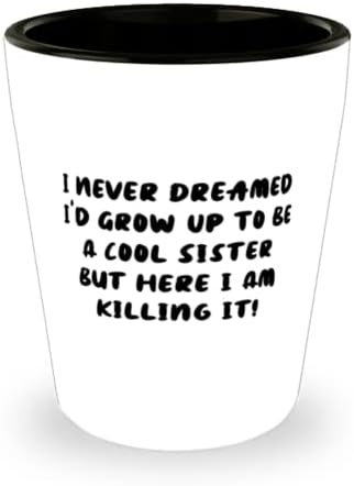 Posebna sestrinska čaša, nisam ni sanjala da ću odrasti u cool sestru,ali evo me!, Inspirativni Darovi za sestre, blagdanski