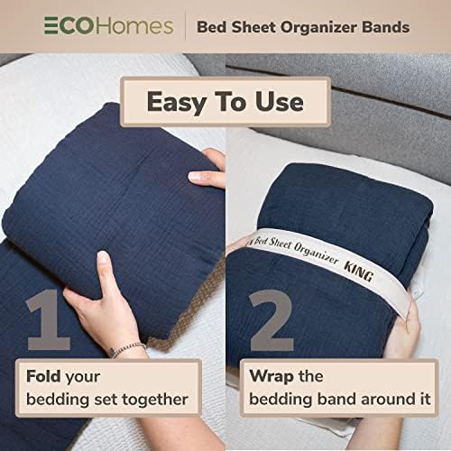 Organizator posteljine i trake za naljepnice za pohranu / organizatori posteljine za ormar za posteljinu-elastične trake