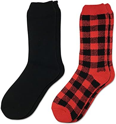 Vruće noge, 2 pakiranja toplih ugodnih termo čarapa za žene - izolirane čarape s debelim potplatom za hladno zimsko vrijeme