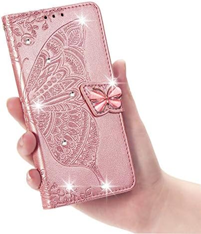 ZYZXHZD Torbica-novčanik Samsung Galaxy A50 Butterfly Flower, drop-torbica za telefon Galaxy A30S od umjetne kože, s utorom