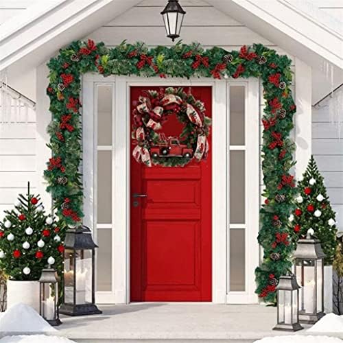 Jahh božićni vijenac s pramčanim božićnim ukrasom Smrdbeni vijenac prednja vrata Kućna zabava Viseći ukras Garland