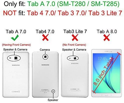 UGOCASE SM-T280/T285 futrola, Galaxy Tab A 7,0 futrola, PU kožna slatka uzorka Slim Fit Lagana šokaska karata za zaštitni