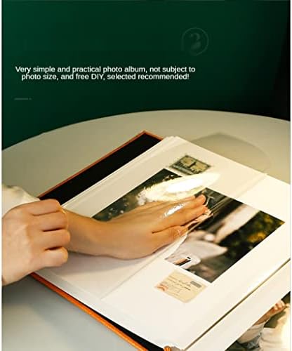 Zjhyxyh kožni ljepljivi album fotografija 10x15 veliki kapacitet ručno izrađeni DIY album Scrapbooking Creative Photo Decor