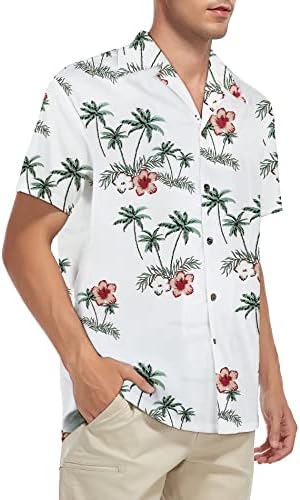 Havajske košulje za muškarce gumb dolje košulje Cvjetni tropsko tropsko tropsko, košulje za ljetni odmor na ljetnom odmoru