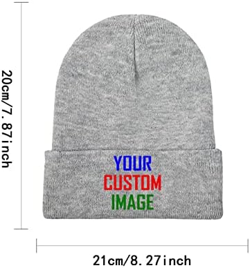 Prilagođeni šešir za šešir Personalizirani tekst i fotografija i logotip pleteni manžet za muškarce žene