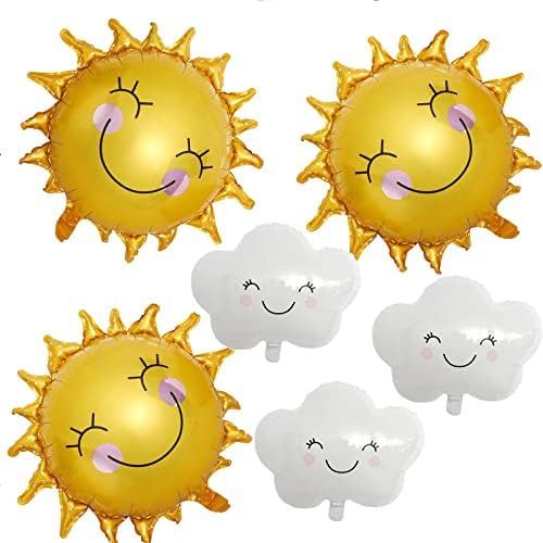 6pcs Sunčane folijske kuglice cloud Milar rođendanske kuglice Dječji tuš ukrasi za tematske zabave