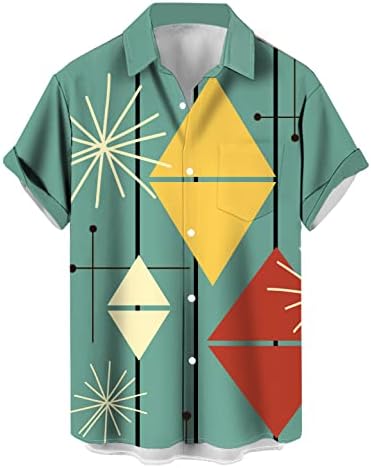 Muške košulje za kuglanje u retro stilu, košulje na kopčanje u stilu rockabillija iz 50 - ih, kamp košulja u kubanskom stilu