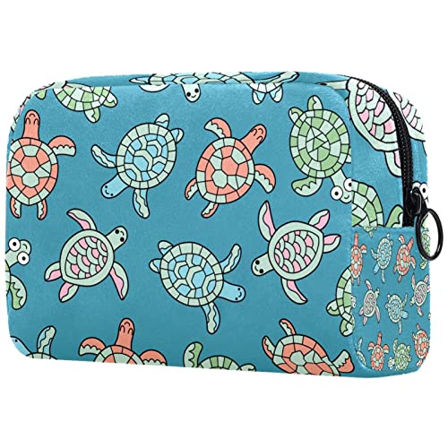 Šminkanje vrećice kozmetičke torbe morske kornjače u vodi bez bešavnih uzorka toaletna vrećica Toaletna vrećica s patentnim