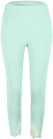 Yoga hlače za žene visoke gamaše modno čipkaste obloge zatezanje hlača plus veličine mršave hlače