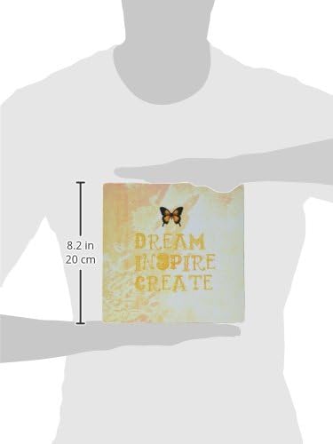 3Drose LLC 8 x 8 x 0,25 inča miša jastučić, žuta kravata Inspire Stvori leptir zakon privlačnosti