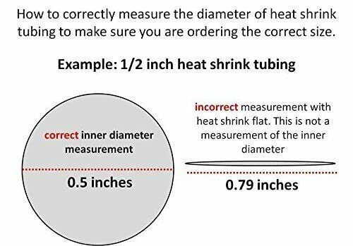 Toplina za smanjenje cijevi - 2: 1 Omjer skupljajuća cijevi lot 1/2 inča 25 stopa, bijela ljepljiva toplinska žica koja se