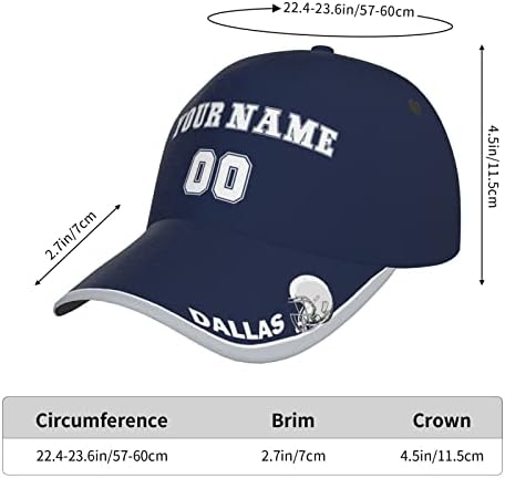 Cap prilagođeni nogometni šešir podesivi personalizirani broj nogometnih navijača Pokloni za muškarce Mladi mladići