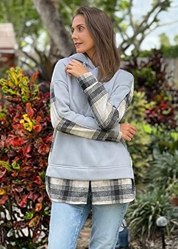 Kirundo ženske kapuljače 2023 jeseni dugi rukav kabed s kapuljačom duksevi povremene boje za blok kapuljača pulover