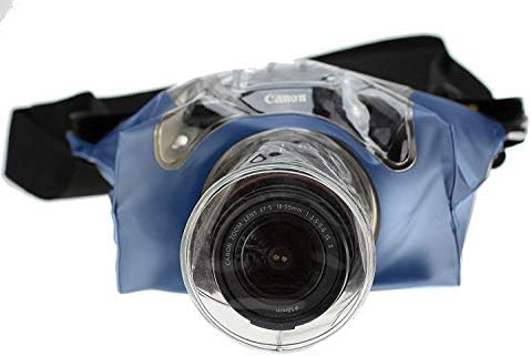 Navitech Blue DSLR SLR vodootporna kućica podvodnog kućišta/Poklopna vreća Suha torba kompatibilna s Canon EOS 80D
