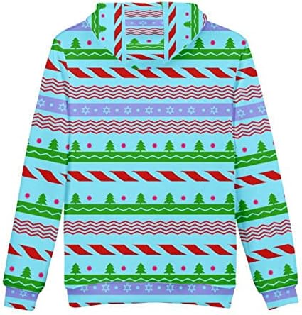 ADSSDQ Bomber jakna za muškarce, novonastala golf Holiday Hoody Muški predimenzionirani dugi rukav udoban pulover bez ovratnika4