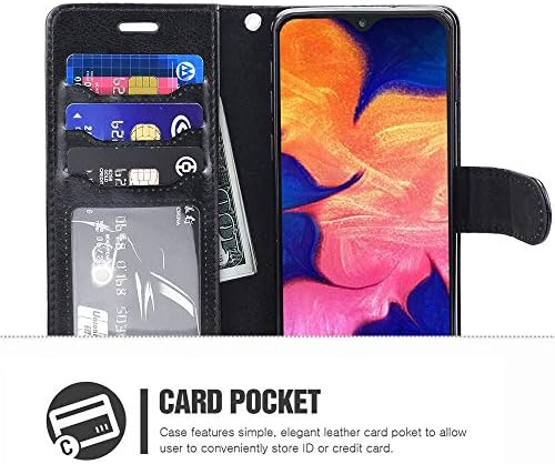 Torbica ERAGLOW Galaxy A10E, torbica-novčanik Galaxy A10E, zaštitna torbica-knjižica premium klase od umjetne kože, s gornjim