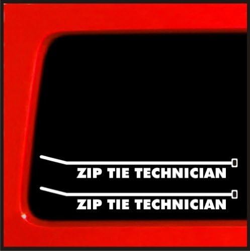 Priključak naljepnica | Zip kravata naljepnica naljepnica naljepnica za automobil, kamion, prozor, laptop | 1 x8