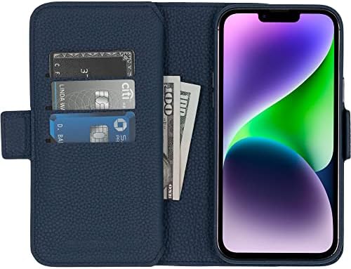 Odvojiva torbica-novčanik BLACKBROOK za iPhone 14 Plus, kompatibilan sa MagSafe - Set presvlaka od prave kože Windsor za