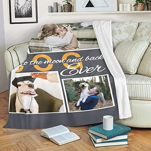 Deka za pse po mjeri s fotografijama Word Personalizirana deka za pse za velike pse mekana topla pokrivač za pse kućne ljubimce